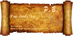 Pap Beáta névjegykártya