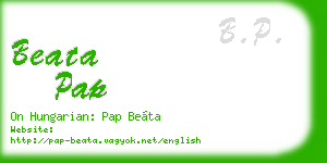 beata pap business card
