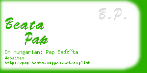 beata pap business card